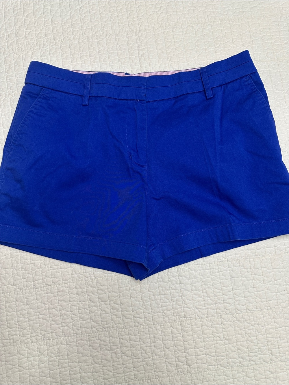 Cambridge Dry Goods Cobalt Blue Chino Shorts size 8 cotton stretch blend